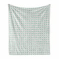 thumbnail image 1 of Abstract Soft Flannel Fleece Blanket, Soft Toned Geometric Diamond Shapes with Inner Lines Contemporary Retro, Cozy Plush for Indoor and Outdoor Use, 50" x 60", Mint Green Pale Pink, by Ambesonne, 1 of 5