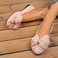 thumbnail image 4 of Bowknot Ballet Flat Shoes for Women Comfy Round Toe Walking Shoes Casual Slip on Wedding Dressy Shoes Red Size 7.5, 4 of 7