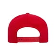 thumbnail image 3 of Yupoong 6089 Adult 6-Panel Structured Flat Visor ClassicSnapback Cap - Red, 3 of 5