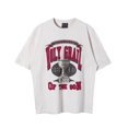 thumbnail image 1 of SAINT Verano de alta calidad estampado cuello redondo jersey manga corta calle alta vintage casual camiseta suelta ropa de calle de gran tamaño, 1 of 6