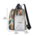 thumbnail image 3 of FORMRS Women's Travel Backpack Purse Anti-Theft Hidden Pockets Casual Shoulder Bag, Beige Geometric, 3 of 7