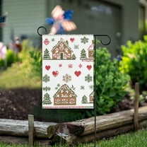 Yayeee Garden Flag 12" x 18" Double Sided Outdoor Yard Lawn Holiday Decorations, Brown Nordic Christmas