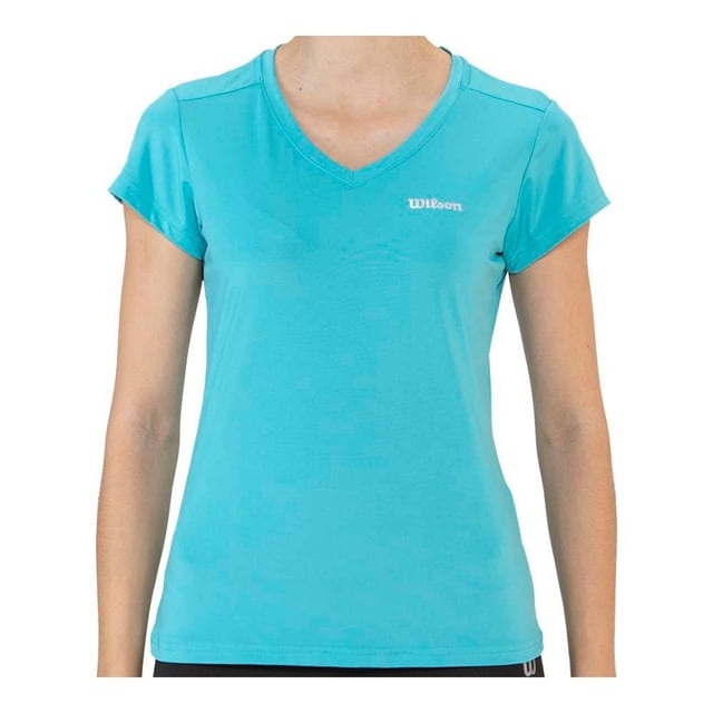Playera Wilson para Mujer, Deportivo Azul Turquesa Talla CH