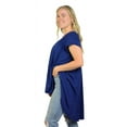 thumbnail image 2 of Wear Sierra Summer Tunic Swing Top, Cotton, Button Front, Rolled Sleeves, Turquoise, XX-Large, 2 of 4