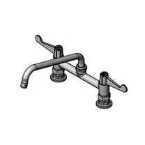 T&S Brass - 8'' Deck Mount Mixing Faucet w/ Swing Nozzle with 1.5 GPM Aerator