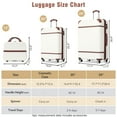 thumbnail image 3 of 3-Piece Hardshell Luggage Set with TSA Lock, 20"+24" Spinner Suitcase & Cosmetic Case, Lightweight ABS Expandable Travel Luggage, 360° Wheels for Business/Vacation, White, 3 of 8
