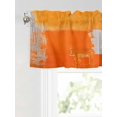 thumbnail image 6 of Valances for Windows Orange Gray Rod Pocket Cafe Window Treatments Valance Curtains for Kitchen Bathroom Laundry Basement Windows 54"x18", 6 of 9