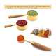 thumbnail image 4 of Tazas y cucharas medidoras 8 unidades, mango de madera con medidas métricas y estadounidenses, acero inoxidable, para cocinar y hornear, 4 of 6