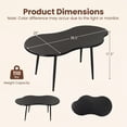 thumbnail image 2 of ELLEGNT Cloud Coffee Table 39.5" - Irregular Wood & Metal, Modern, for Living,Home Office,Small Spaces, Black, 2 of 7