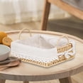 thumbnail image 3 of GROWTH TANK Handmade Storage Basket Desktop Sundries Organizer for Bread Snack Breakfast Square L, 3 of 8