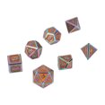 thumbnail image 3 of Dados de varias caras yuxing Juego de mesa Metal galvanizado 7 Uds. esmalte rojo, 3 of 5