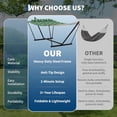 thumbnail image 4 of Double Hammock with Stand – 2-Person Cotton Rope Hammock with Polyester Quilted Pad & Pillow, 475 Lbs Capacity Portable Hammock for Garden, Yard & Camping, 4 of 7