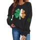 thumbnail image 1 of TaTaai Womens St Patricks Day Sweatshirt Long Sleeve Crewneck Casual Pullover Holiday Print Fleece Lined Top Gift, 1 of 6