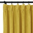 thumbnail image 2 of TWOPAGES Room Darkening Velvet Pinch Pleated Curtain Soft Drape for Bedroom, 1 Panel, 52"x84", Yellow, 2 of 5