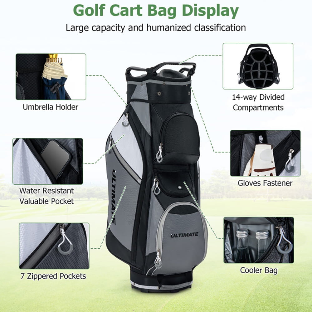 Yardi Yard 14-Way Golf Cart Stand Bag with Waterproof Rain Hood, Lightweight Golf Stand Bag for Men & Women,Multiple Pockets, Lightweight & Durable