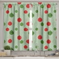 thumbnail image 2 of Ambesonne Christmas Valance & Curtain, Baubles Strings, 55"x36", Multicolor, 2 of 6