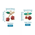 thumbnail image 2 of U8MO 40x Cherry Alloy Glass Rhinestone Pendants Mini Cute Metal Dangle Charms 14~20mm, 2 of 9