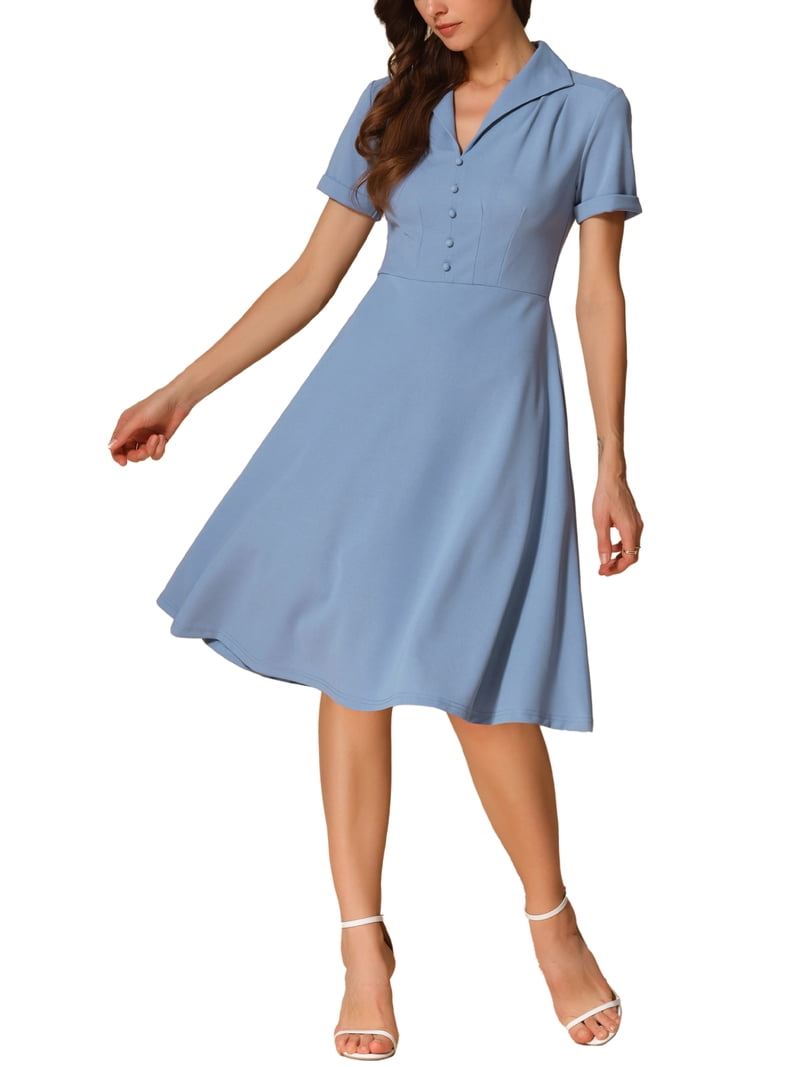 flat and flare dress Satin Fit and Flare Backless Dress main image 0