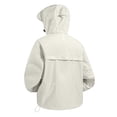 thumbnail image 5 of Zivyakyro Sport Wind Breaker Jackets Mens Long Sleeve Rain Lightweight Zip up Jacket Loose Plain Hooded Sun Protection Beige M, 5 of 10