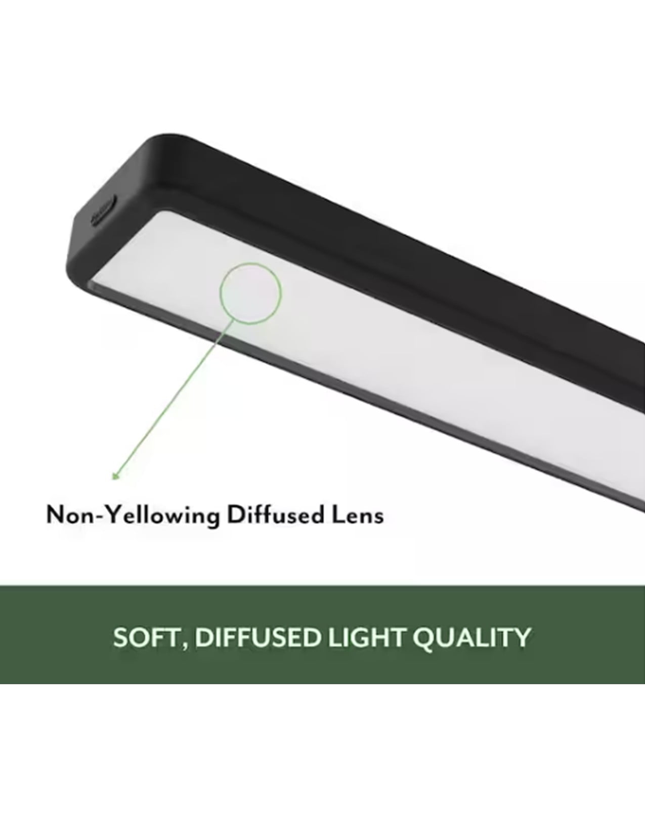 ETI 4 ft. x 6 in. Runden Black Modern LED Flush Mount Ceiling Light, 300 Lumen, 3CCT Color Preference, Dimmable, 120 Volt, C05015402A