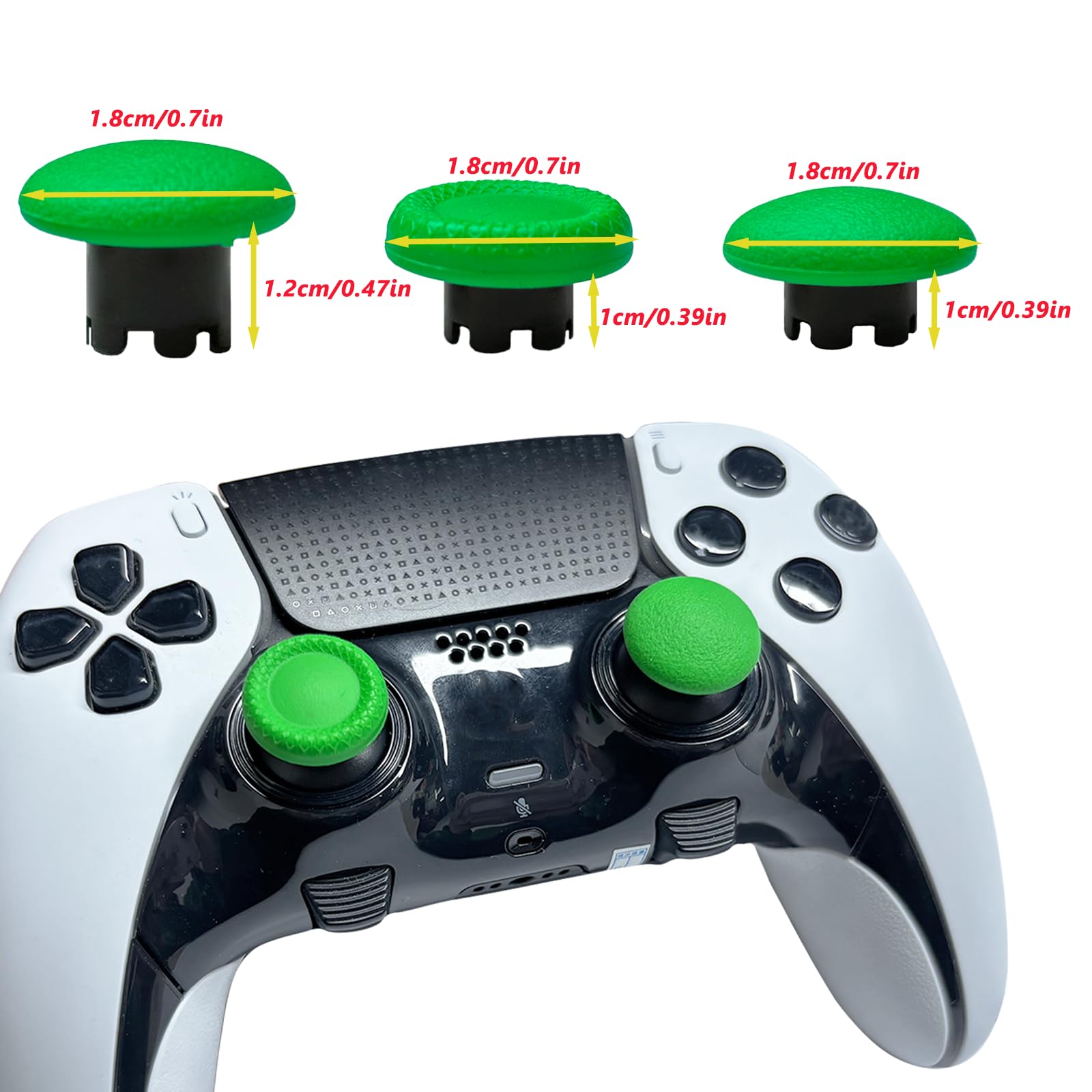 10-in-1 Metal Thumbsticks Replacement for PS5 Dualsense Edge Controller,4 Metallic Back Paddles Triggers Buttons Repair Parts for PS5 Edge Controller with 6 Analog Joysticks(Black)