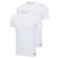 thumbnail image 1 of adidas Men T-Shirt, 2-pack - Crew Neck Shirt, Active Flex Cotton, solid colour White L (Large), 1 of 5