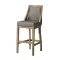 thumbnail image 1 of Open Box Maven Lane Vienna Bar Stool in Reclaimed Oak Finish w/ Vegan Leather, 1 of 6