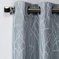 thumbnail image 4 of Exclusive Home Finesse Branch Print Grommet Top Curtain Panel Pair, 54"x96", Steel Blue, 4 of 4