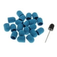 thumbnail image 2 of 20 piezas de cinturones s Tapas abrasivas Brocas para uñas con 1 pieza de de mandril de herramientas de manicura y pedicura Azul Macarena Brocas de mandril para arte de uñas, 2 of 7