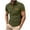 Army Green, variant on ohmzyzo Mens Casual Polo Shirts Classic Short Sleeve Color Block Golf T Shirt Lapel V Neck Button Cotton Tops