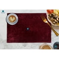 thumbnail image 4 of The Cozy Creations Set of 6 Solid Velvet Placemats, Luxurious Dining Table Place Mats Washable Kitchen Mats, Burgundy Velvet Placemat, 13x18 Inch, 4 of 4