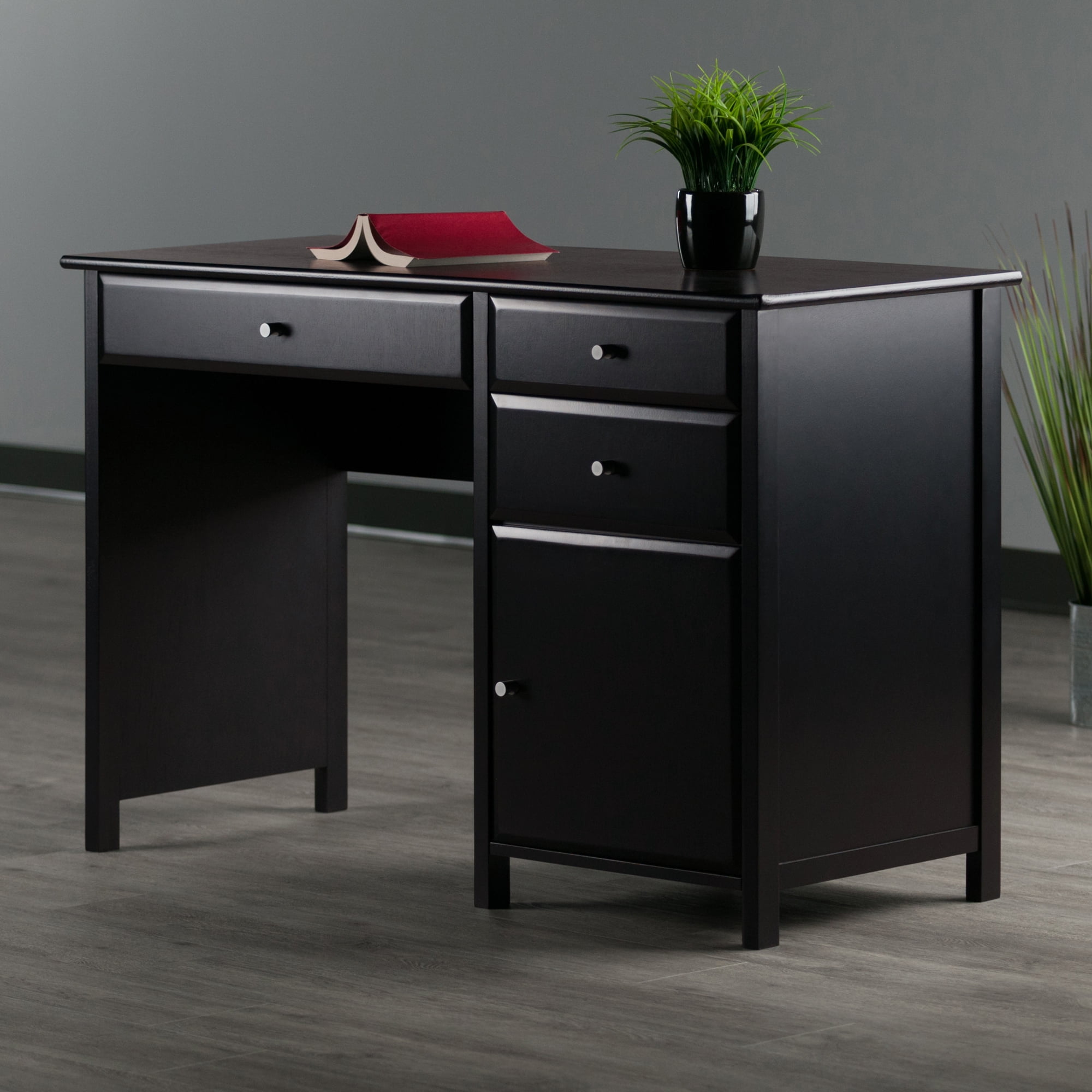Winsome Delta Home Office Writing Desk, Black Finish
