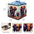 thumbnail image 3 of Elephant Foldable Toy Box Organizer Bins Storage Cubes with Handle, 10.8"x10.5"x10.6", Large Capacity, 3 of 6