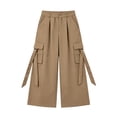 thumbnail image 7 of Hvogkswy Cargo Capri Pants for Women Summer Casual High Waist Wide Leg Capris Loose Fitted Multi Pockets Outdoor Hiking Pants, 7 of 7