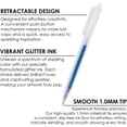 thumbnail image 2 of Glitter Gel Pens, 18 Colors Glitter Gel Pens Set, Retractable Sparkle Gel Ink Pens for Coloring Books, Journaling, Drawing, Scrapbooking & DIY Crafts, Smooth Writing Art Pens for Creative Work, 2 of 8