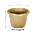 thumbnail image 3 of Efavormart 14" Dia Modern Gold Barrel Planter Pot, Decorative Indoor Outdoor Flower Pots, 3 of 11