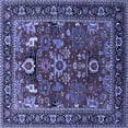 thumbnail image 1 of Ahgly Company Indoor Square Oriental Blue Industrial Area Rugs, 5' Square, 1 of 4
