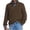 Brown, variant on Men's Quarter Zip Knit Sweater Mock Neck Long Sleeve Regular Fit Casual Pullover