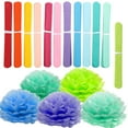 thumbnail image 2 of Pack of 15 10" Birthday Paper Pom Poms (12 Colors), Happy Birthday Party Bunting Banner, Rainbow Paper Garland for Birthday Party Decorations, 2 of 7