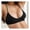 Black, variant on Women's Triangle Bralette Seamless Ribbed Unlined Bra No Underwire Plunge Cami Bra with Adjustable Spaghetti Strap