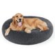 thumbnail image 1 of Cama relajante para perros y gatos, cama relajante de piel sintética con forma de rosquilla, 1 of 8