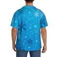 thumbnail image 3 of Naloa Winter With Snowflakes Men's Loose Fit Cuban Collar Short-Sleeve Shirt, Hawaiian Shirts, Mens Shirts Casual for Everyday Wear Outings-XX-Large, 3 of 5