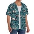 thumbnail image 2 of Sikiie Modern Excavator Men's Wrinkle Free Untucked Cuban Shirt Business Casual Button Down Shirts Short Sleeve ShirtLarge, 2 of 5