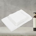 thumbnail image 2 of Unique Bargains 3 Pcs Cotton Bath Towel Plain Soft Absorbent Cotton White, 2 of 7