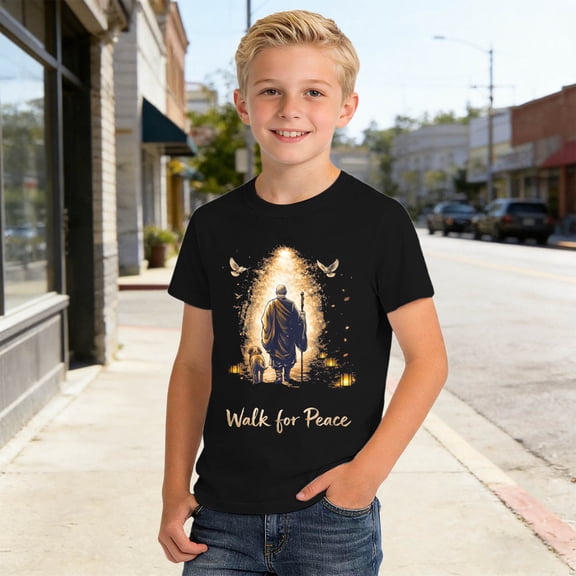 Boys T Shirts Graphic Print Crewneck Short Sleeve Tee for Daily Wear Boys' Tops Tees Shirts Black 3 Years-4 Years