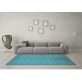 thumbnail image 3 of Ahgly Company Indoor Square Oriental Light Blue Industrial Area Rugs, 5' Square, 3 of 4