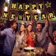 thumbnail image 3 of Decoraciones de Feliz Año Nuevo 2025, pancarta dorada de Feliz Año Nuevo y remolinos colgantes de techo para decoraciones de Año Nuevo 2025, 3 of 5