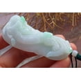 thumbnail image 6 of Certified Hand Carved Green Natural A Jade Jadeite Dragon Pi Xiu Ruyi Pendant Necklace, 6 of 11