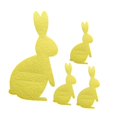 thumbnail image 2 of 4 bolsas porta cubiertos de fieltro con forma de conejito de Pascua para decoración de mesa de Pascua amarillo, 2 of 9