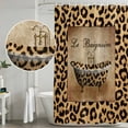 thumbnail image 4 of Leopard Printed Shower Curtain Set - Standard 72" x 72" Washable Bathtub Curtain with 12 Hooks, Funny Animals Textured Bathtubs Waterproof Fabric Stall Shower Curtains for Bathroom/Bathtub Décor, 4 of 6